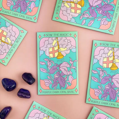 Purple Dark Opal Basil Tarot Seed Packet