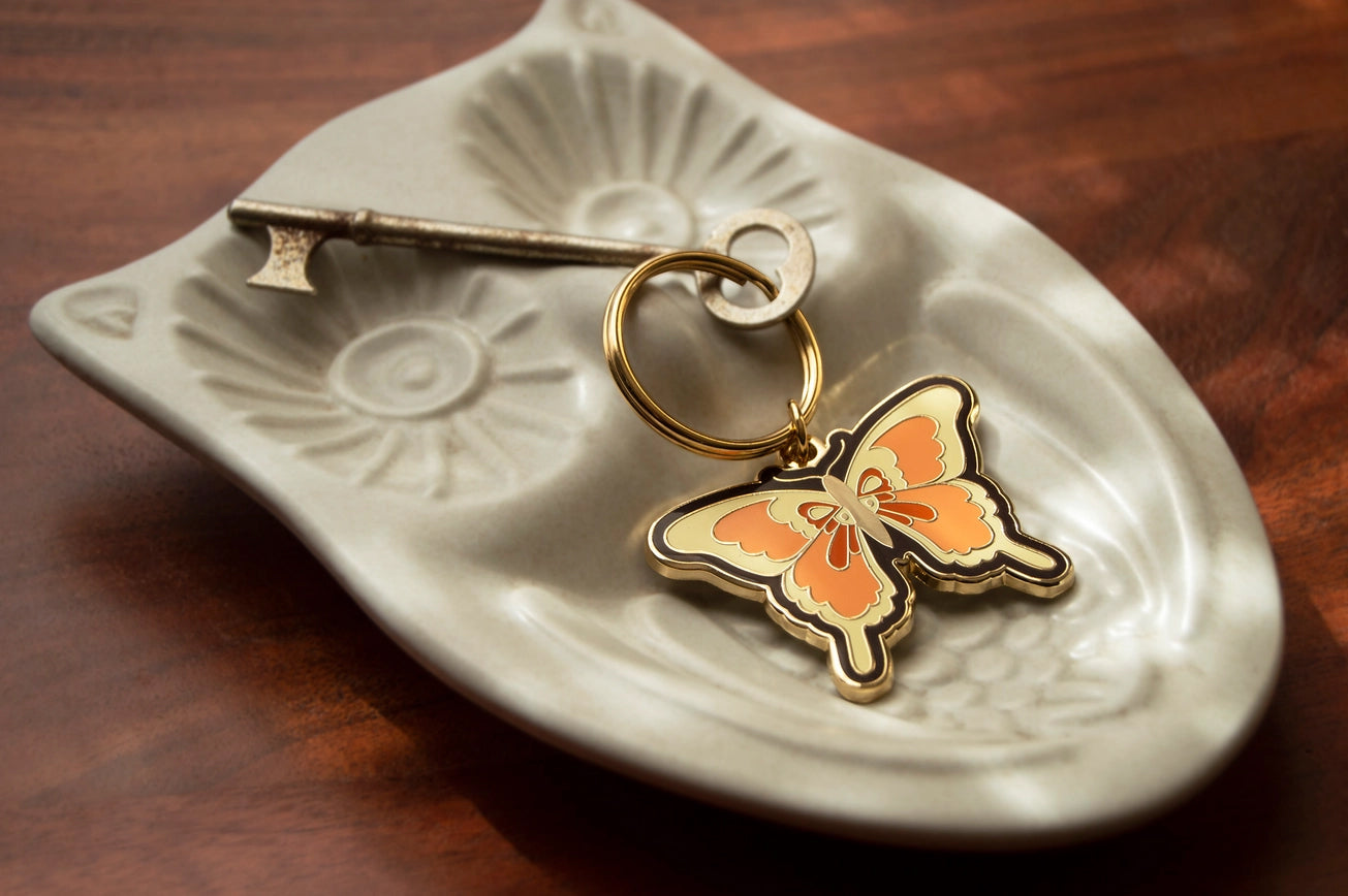 Retro Butterfly Keychain