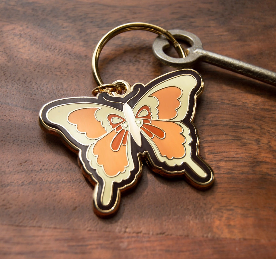 Retro Butterfly Keychain