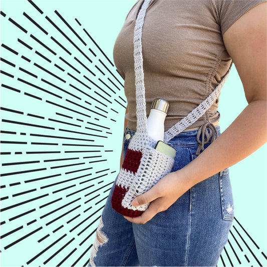 The Maroon Bottle Holder + Pocket