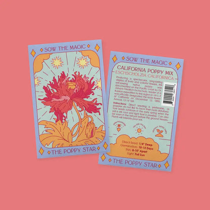 The Poppy Star Tarot Seed Packet