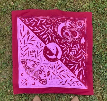 Celestial Snake & Moth Bandana