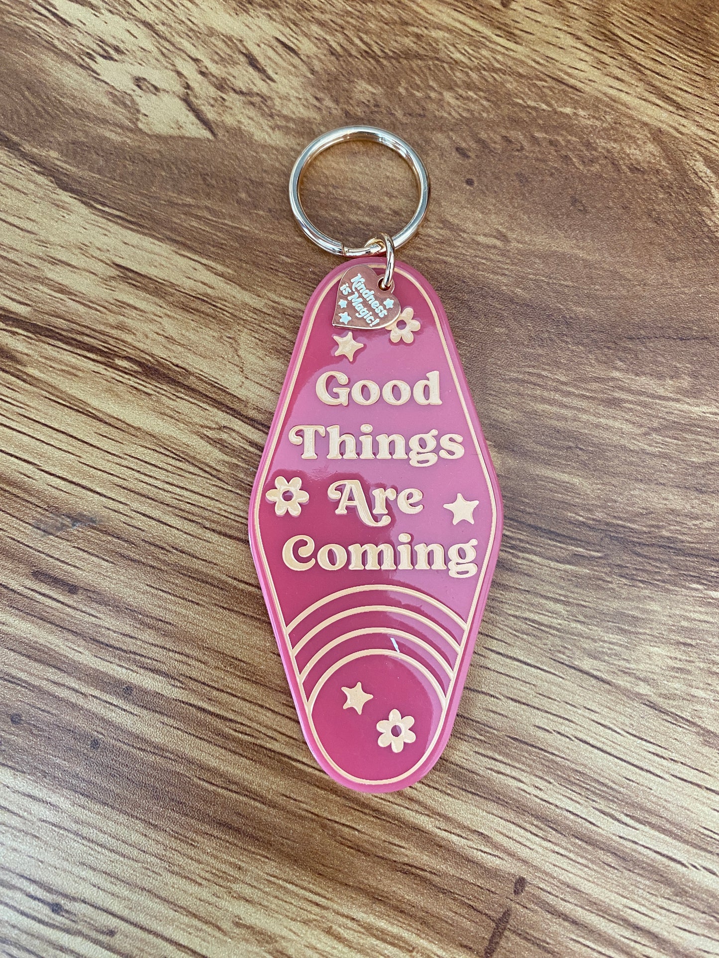 Good Things Are Coming Motel Keychain