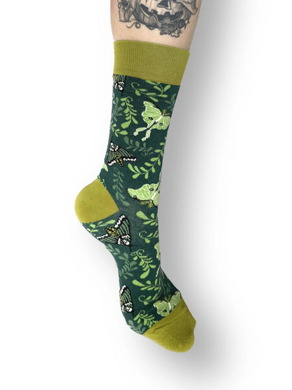 Moth Garden Socks