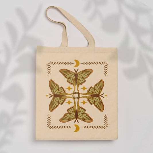 Moonlit Luna Moth Tote Bag